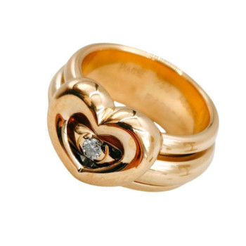 BAGUE PIAGET POSSESSION HEART OR JAUNE 18CT 17.82GR DMT T56