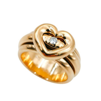 BAGUE PIAGET POSSESSION HEART OR JAUNE 18CT 17.82GR DMT T56