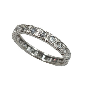 BAGUE OR BLANC 18CT 3.33GR DMT T56