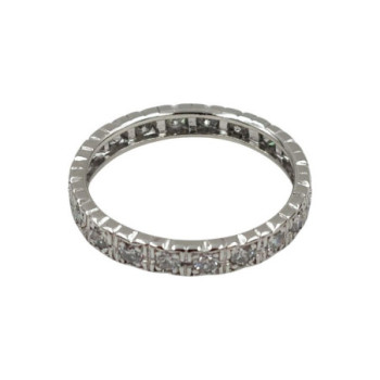 BAGUE OR BLANC 18CT 3.33GR DMT T56