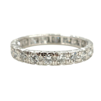 BAGUE OR BLANC 18CT 3.33GR DMT T56