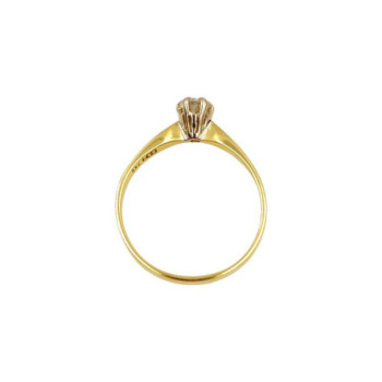 BAGUE OR  JAUNE 18CT  2.83GR DMT SOLITAIRE T58
