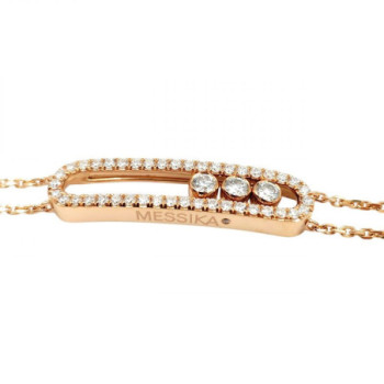 BRACELET MESSIKA MOVE CLASSIQUE PAVE OR ROSE 18K DMT 5.70GR DE 14 A 18CM