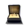 BOUCLES D OREILLES CHOPARD OR ROUGE 18CT CERAMIQUE VERT ICE CUBE ROCK RIHANNA 5.76GRS 20X7MM