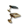 BOUCLES D OREILLES CHOPARD OR ROUGE 18CT CERAMIQUE VERT ICE CUBE ROCK RIHANNA 5.76GRS 20X7MM