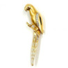 BROCHE OR 18K PERROQUET + DMT  8.72GR 6X3CM