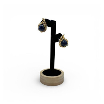 BOUCLE OREILLE GILBERT ALBERT OR JAUNE 18CT 14.53GRS + DMNTS 2.8X2.3CM