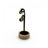 BOUCLE OREILLE GILBERT ALBERT OR JAUNE 18CT 14.53GRS + DMNTS 2.8X2.3CM
