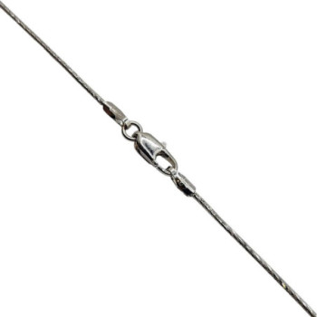 CHAINE OR BLANC 18CT +PENDENTIF ZIRCON 9.75GRS 45 CM