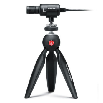 Shure - MV88+ Video Kit Stereo Condenser Microphone - Black