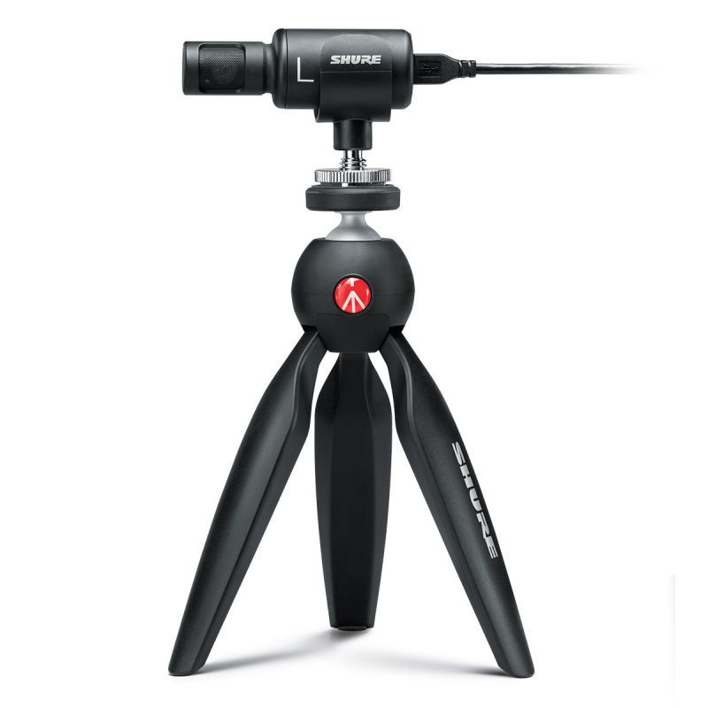Shure - MV88+ Video Kit Stereo Condenser Microphone - Black