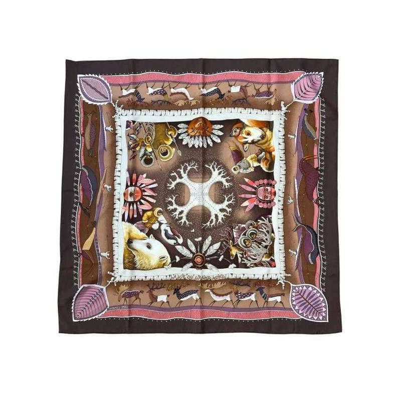 CARRE HERMES 90CM LA VIE DU GRAND NORD