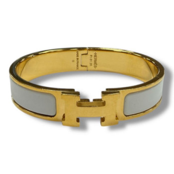 BRACELET HERMES CLIC H XS S PM DORE BLANC BOITE