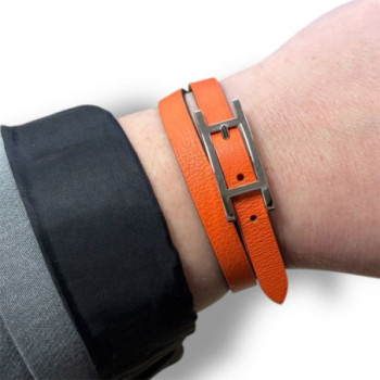 BRACELET HERMES BEAPPI DOUBLE TOUR S T2 BOITE