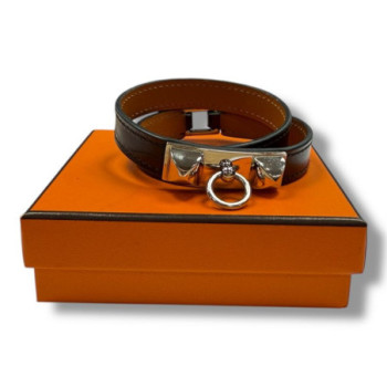 BRACELET HERMES RIVALE DOUBLE TOUR NOIR M T3 BOITE