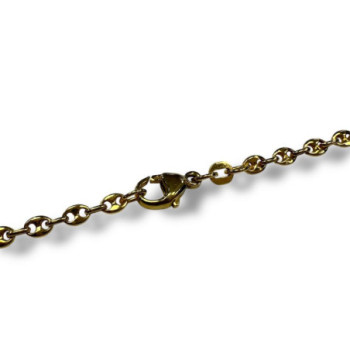 CHAINE OR JAUNE 18CT 12.40GRS PEITE GRAINE CAFE 50X0.4CM