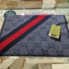 GUCCI ECHARPE EN LAINE GG BLEU FONCE
