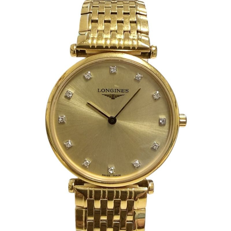 LONGINES LA GRANDE CLASSIQUE DE LONGINES DIAMOND (1/10 CT. T.W.) GOLD PVD BRACELET WATCH 29MM