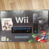 CONSOLE WII NOIRE EN BOITE+MANETTE+NOTICE+VOLANT+MARIOKART