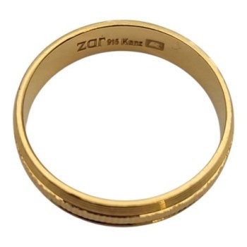 BAGUE OR 22CT 4.5GR T56 + Certificat