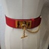 CEINTURE CELINE VINTAGE 70CM ROUGE 