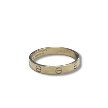 BAGUE CARTIER LOVE OR BLANC 18CT T63 4.12GRS
