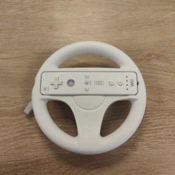 MANETTE WIIMOTE BLANCHE AVEC VOLANT