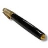 STYLO PASHA PLUME CARTIER 14X1.6 CM RESINE METAL DORE ET OR JAUNE 18CT
