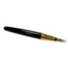 STYLO PASHA PLUME CARTIER 14X1.6 CM RESINE METAL DORE ET OR JAUNE 18CT