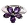 Bague Meylan Or Blanc 18ct / 5.2Gr & Amethyste et Brillant