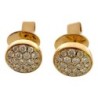 CLOUS D'OREILLES OR JAUNE 18CT ET DIAMANTS 3.09GR