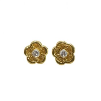 BOUCLE OREILLE OR 750 2.72GRS + PIERRE