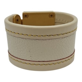 BRACELET LOUIS VUITTON LOCKIT CUIR SUHALI