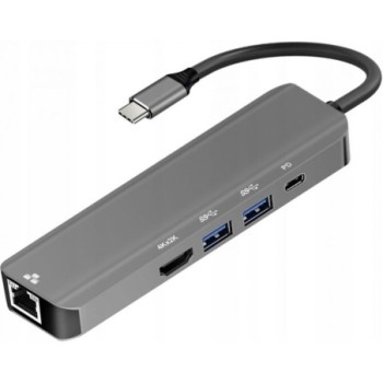 SMART HUB USB-C 5v1 Hdmi 4K USB 3.0 RJ45