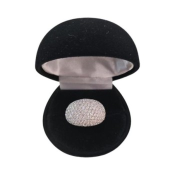 BAGUE OR BLANC 18 CT DIAMANTS 4.4CT T 53 9.03GRS