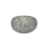 BAGUE OR BLANC 18 CT DIAMANTS 4.4CT T 53 9.03GRS