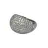 BAGUE OR BLANC 18 CT DIAMANTS 4.4CT T 53 9.03GRS