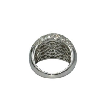 BAGUE OR BLANC 18 CT DIAMANTS 4.4CT T 53 9.03GRS