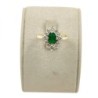 BAGUE OR 18K 3.26GR DTS/EMERAUDE 0,70 CT T53 CERTIFICAT