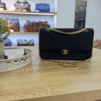 SAC CHANEL JERSEY NOIRE VINTAGE date 2002 (Ns 7159757)