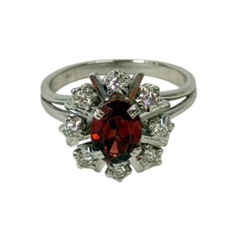 BAGUE FLEUR DIAMANTS 4.93 GRS