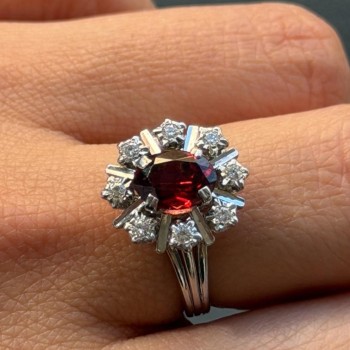 BAGUE FLEUR DIAMANTS 4.93 GRS