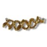 PENDENTIF GILBERT ALBERT OR JAUNE 18 CT DIAMANTS 10.40 GR AVEC 4 CORDONS 5.4 X 1.5 CM