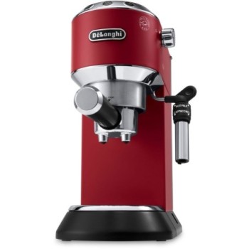 DeLonghi Dedica Deluxe (EC685R) 15-Bar Pump Espresso Machine with Rapid Cappuccino System, Red | Quill