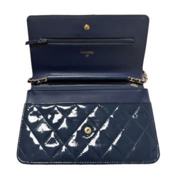 SAC CHANEL WOC WALLET ON CHAIN BLEU