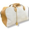 SAC HERMES VICTORIA 45 BEIGE TOILE EN CUIR