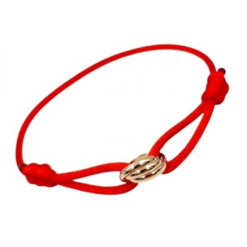 CARTIER BRACELET OR ROSE TRINITY CORDON ORANGE 12MM
