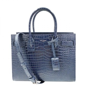 YSL DE JOUR FACON CROCO MODELE BABY BLEU MARINE