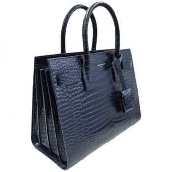 YSL DE JOUR FACON CROCO MODELE BABY BLEU MARINE