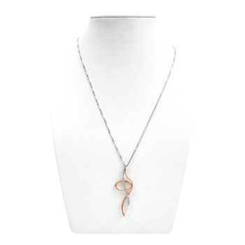 COLLIER OR BLANC 18K 4.49GR CHAINE 40 CM PENDENTIF 5 CM